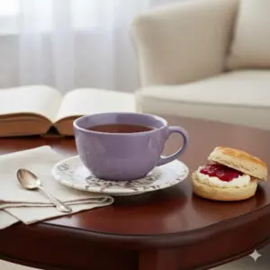 Xícara de Porcelana de 200ML com Pires Unni Lilac - Oxford - Imagem 2