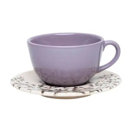 Xícara de Porcelana de 200ML com Pires Unni Lilac - Oxford