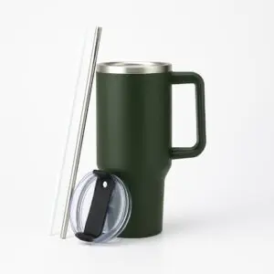 Copo Isotérmico com Alça de 1.2 Litros com 1 Canudo de Alumínio + 1 de Plástico - Imagem 3