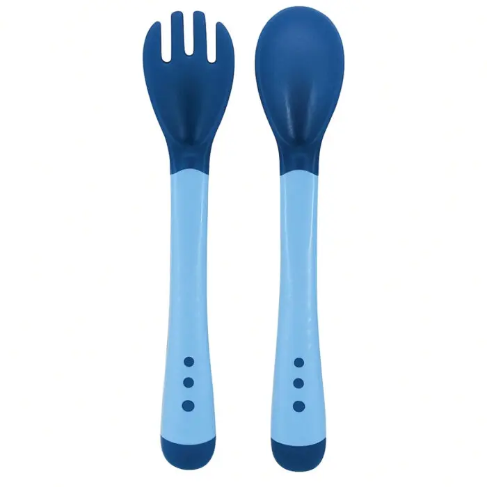 Kit Colher e Garfo de Plástico de 13cm cada Infantil com Estojo - Cosy - Imagem 2