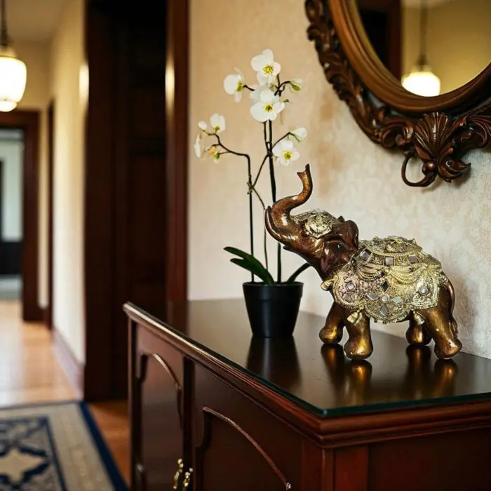 Enfeite Decorativo em Resina Elefante de 24cm - Amigold - Imagem 4