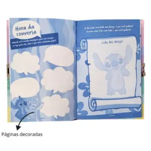 Meu Livro Mágico do Stitch com Cadeado, Caneta Mágica e Adesivos - Disney - Imagem 3