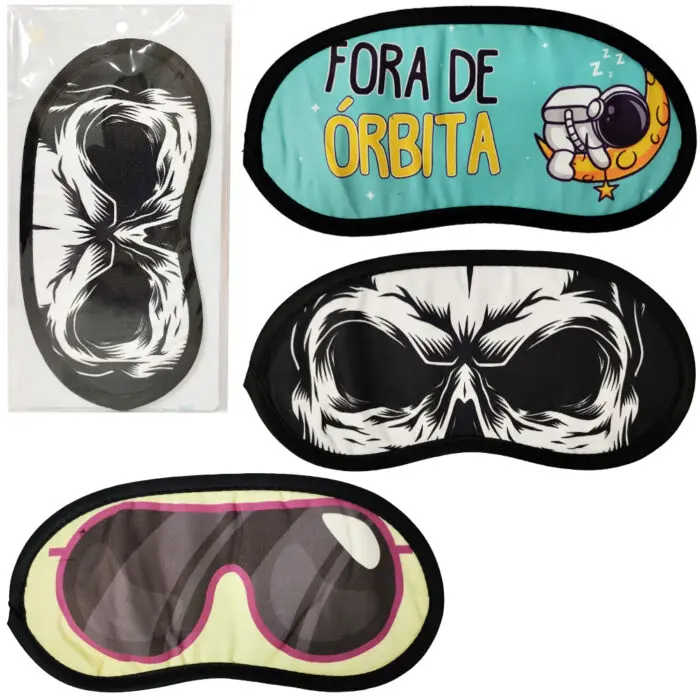 Mascará para Dormir de Poliéster 8,5x19cm Estampa Sortida - Imagem 3