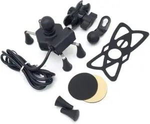 Suporte de celular com Carregador Tipo-C para Moto Universal - Maxmidia - Imagem 3