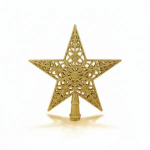 Enfeite para Ponta de Arvore de Natal Estrela com Glitter de 20cm - Wincy - Imagem 3