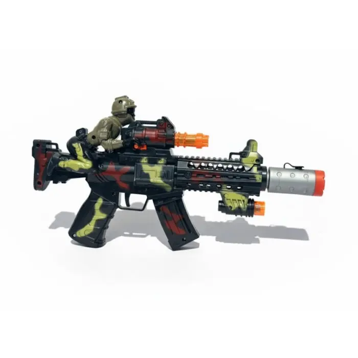 Brinquedo Arminha de Plástico de 35cm com Luzes, Som e Fumaça - MD Toys - Imagem 3