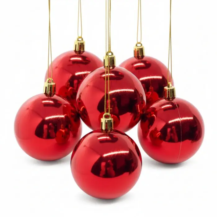 Kit 6 Bolinhas de Natal de 4cm cada Solapa - Wincy - Imagem 1