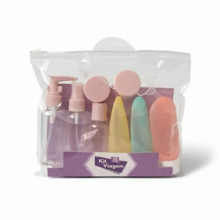 Kit Viagem Completo com 10 Peças em PP+PET+PS - Utilidades - Imagem 1
