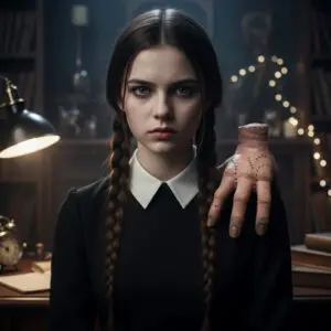 Mãozinha da Wandinha de 20cm em Plástico para Decoração - Halloween - Imagem 2