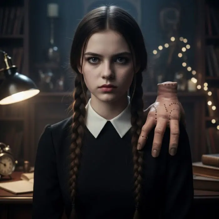 Mãozinha da Wandinha de 20cm em Plástico para Decoração - Halloween - Imagem 2