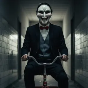 Mascará de Plástico Jigsaw Jogos Mortais - Halloween - Imagem 2