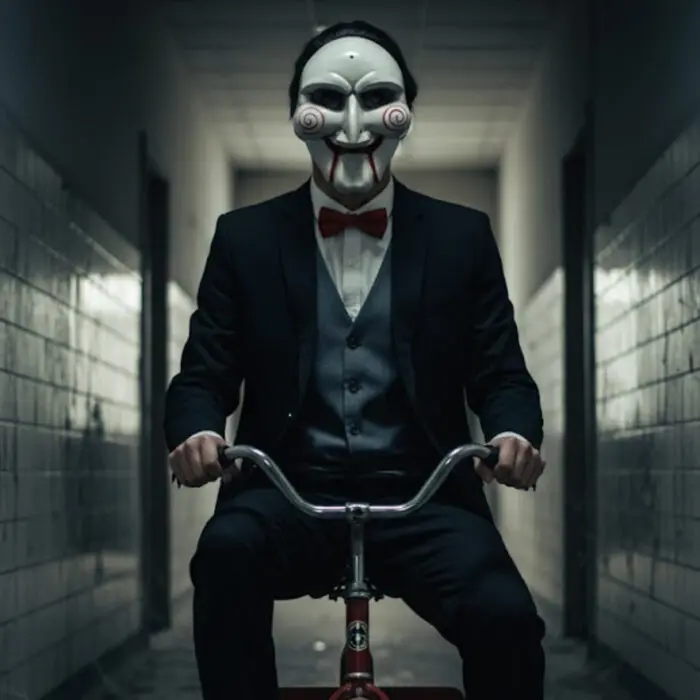 Mascará de Plástico Jigsaw Jogos Mortais - Halloween - Imagem 2