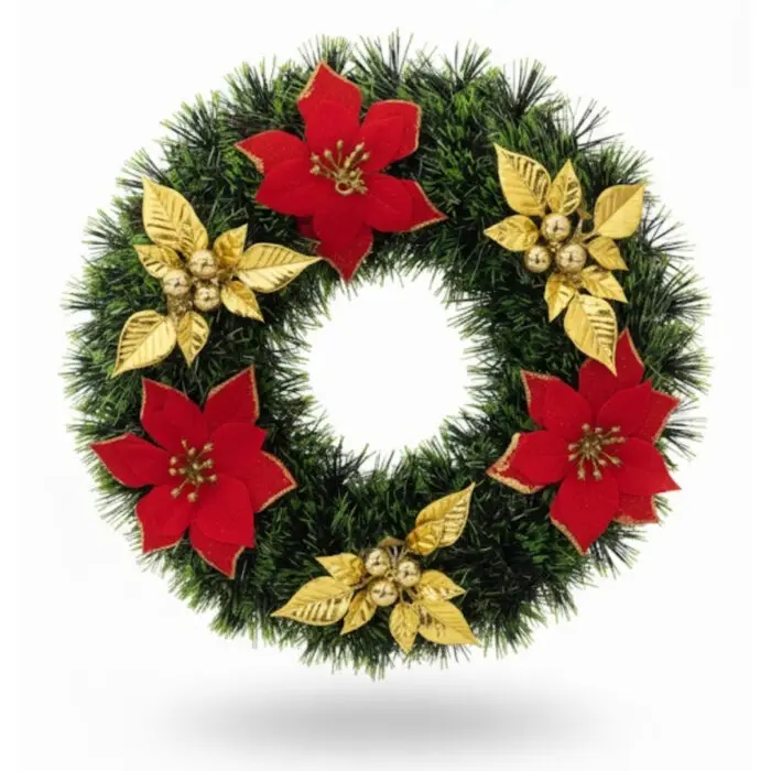 Guirlanda de 40cm Enfeite Decorativo de Natal - DCart Christimas - Imagem 1