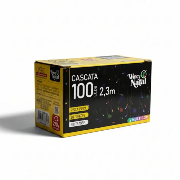 Led Decorativa Cascata Multicor com 100 LEDs e 8 Funções de 2,3M - Wincy - Imagem 1
