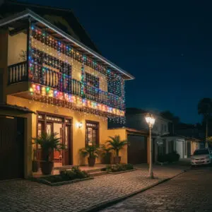 Led Decorativa Cascata Multicor com 100 LEDs e 8 Funções de 2,3M - Wincy - Imagem 2