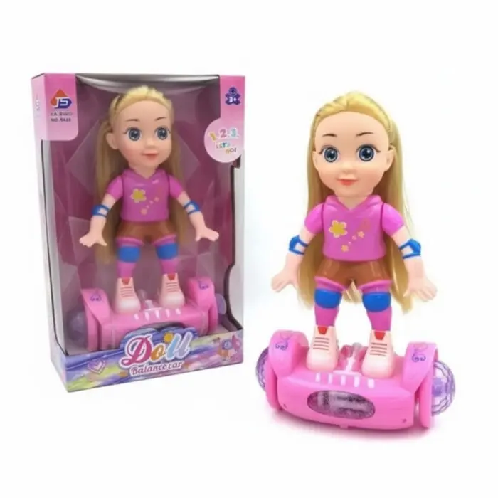 Brinquedo Boneca de OverBoard a Pilha com Luzes e Som (Doll Balance Car) - MD Toys - Imagem 1