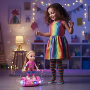 Brinquedo Boneca de OverBoard a Pilha com Luzes e Som (Doll Balance Car) - MD Toys - Imagem 2