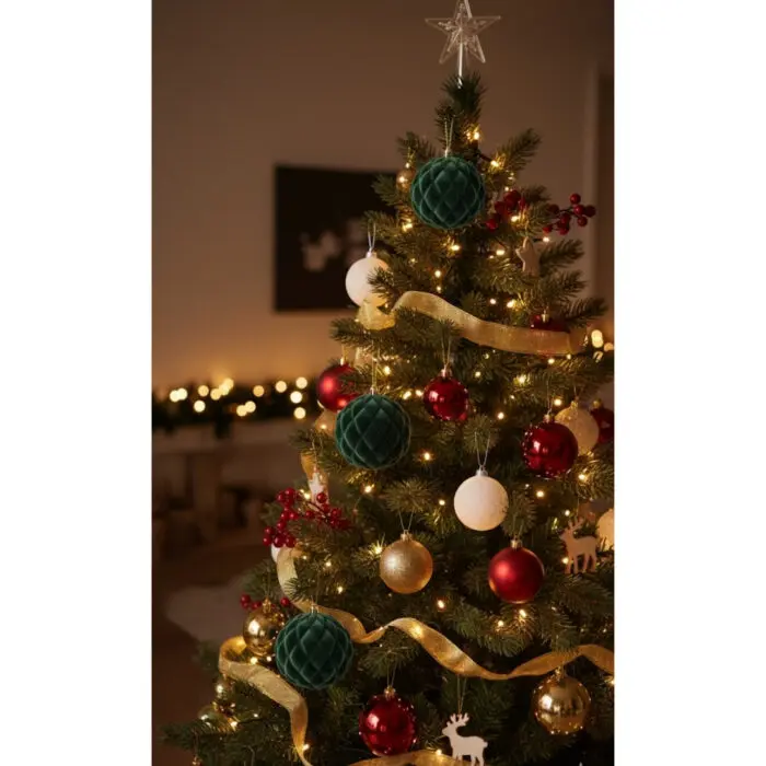 Enfeite Bola de Natal em Veludo Kino de10cm - Wincy - Imagem 2