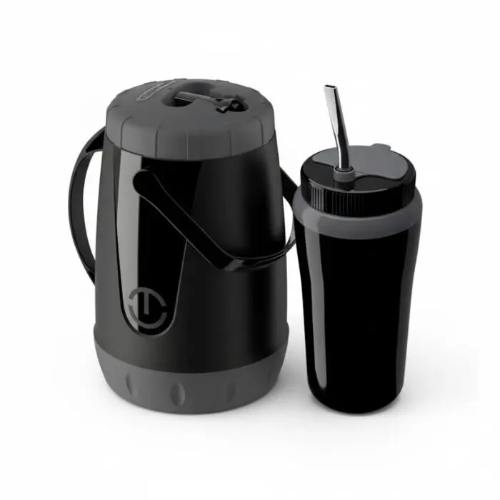 Kit Tererê com Jarra Térmica de 2,5 Litros e 1 Copo Térmico de 650Ml com Bomba - Unitermi - Imagem 1