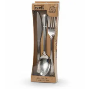Conjunto de Talher com 12 Peças de Aço Inoxidavel de 21/18/18cm - Sanli