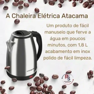 Chaleira Elétrica Atacama 1800w. 220v. 1,8 litros - Imagem 3