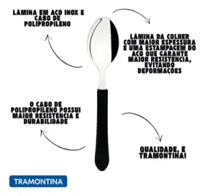 Colher de Mesa de Inox Leme - Tramontina - Imagem 4