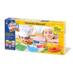 Brinquedo de Massinha de Modelar com Acessórios Diver Massa Fazendo Massas - Divertoys