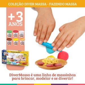 Brinquedo de Massinha de Modelar com Acessórios Diver Massa Fazendo Massas - Divertoys - Imagem 5