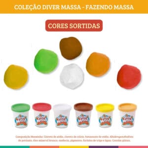 Brinquedo de Massinha de Modelar com Acessórios Diver Massa Fazendo Massas - Divertoys - Imagem 4