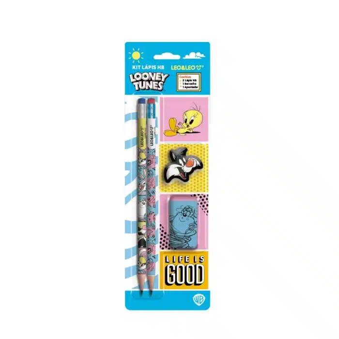 Kit Lápis HB Looney Tunes Leo&Leo - Imagem 1