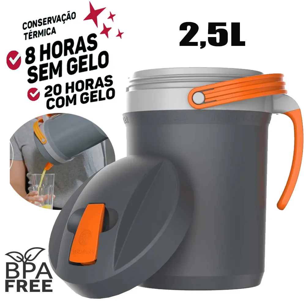 Jarra Térmica FlipTop 2,5 litros - Termolar - Imagem 3