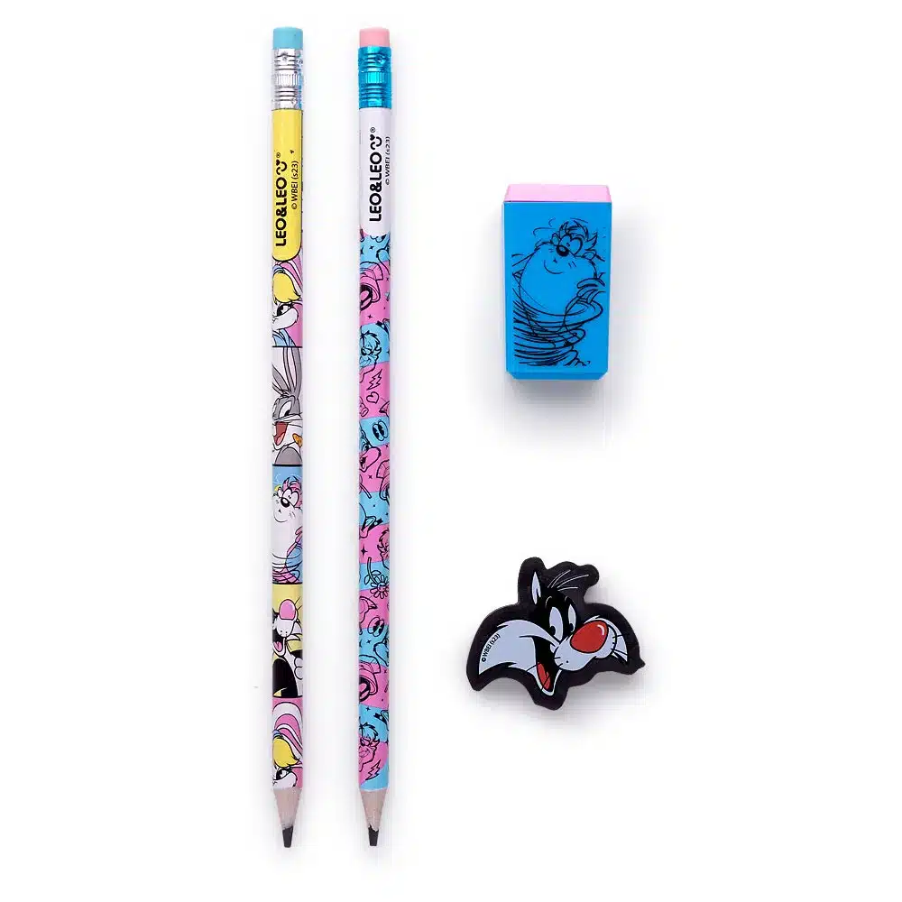 Kit Lápis HB Looney Tunes Leo&Leo - Imagem 2