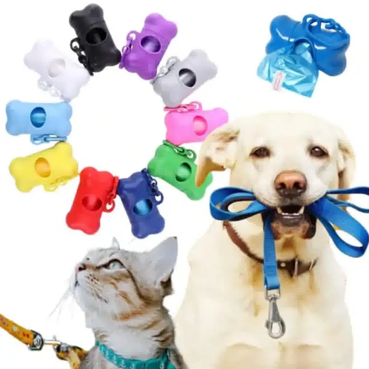 Kit pet c/ 2 rolos de saco de plásticos estampado 30cmx23cm c/15 unidade e 1 suporte - Imagem 5