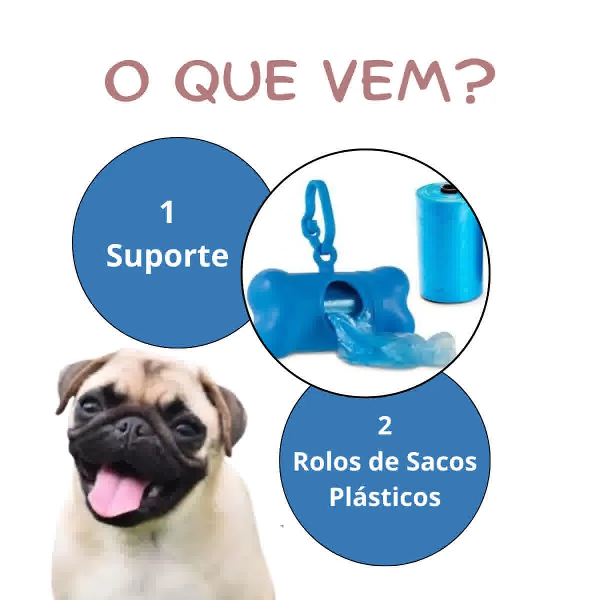 Kit pet c/ 2 rolos de saco de plásticos estampado 30cmx23cm c/15 unidade e 1 suporte - Imagem 3