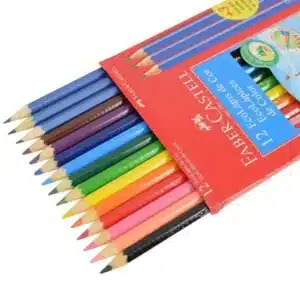 Kit Lápis de Cor 12 Cores + 2 Lápis Grafite + Borracha e Apontador - Faber-Castell - Imagem 2