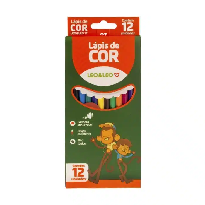 Lápis de Cor 12 Cores Leo&Leo - Imagem 1