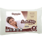 Travesseiro Branco 45x65cm Sonho Feliz Slim - Damaia
