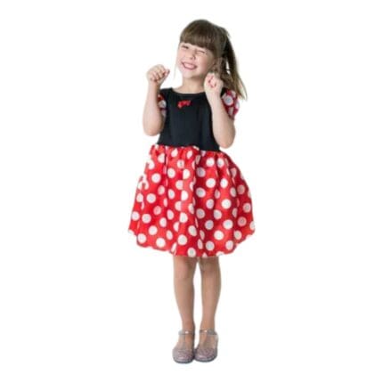 Fantasia Vestido Minnie Com Tiara Master Toy