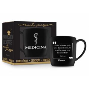 Caneca/Xícara Cerâmica 360ml Cursos Medicina - Brasfoot