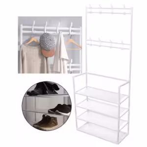 Organizador Multiuso 4 Prateleiras + 8 Ganchos 26,5x60x154cm Cosy - Imagem 5