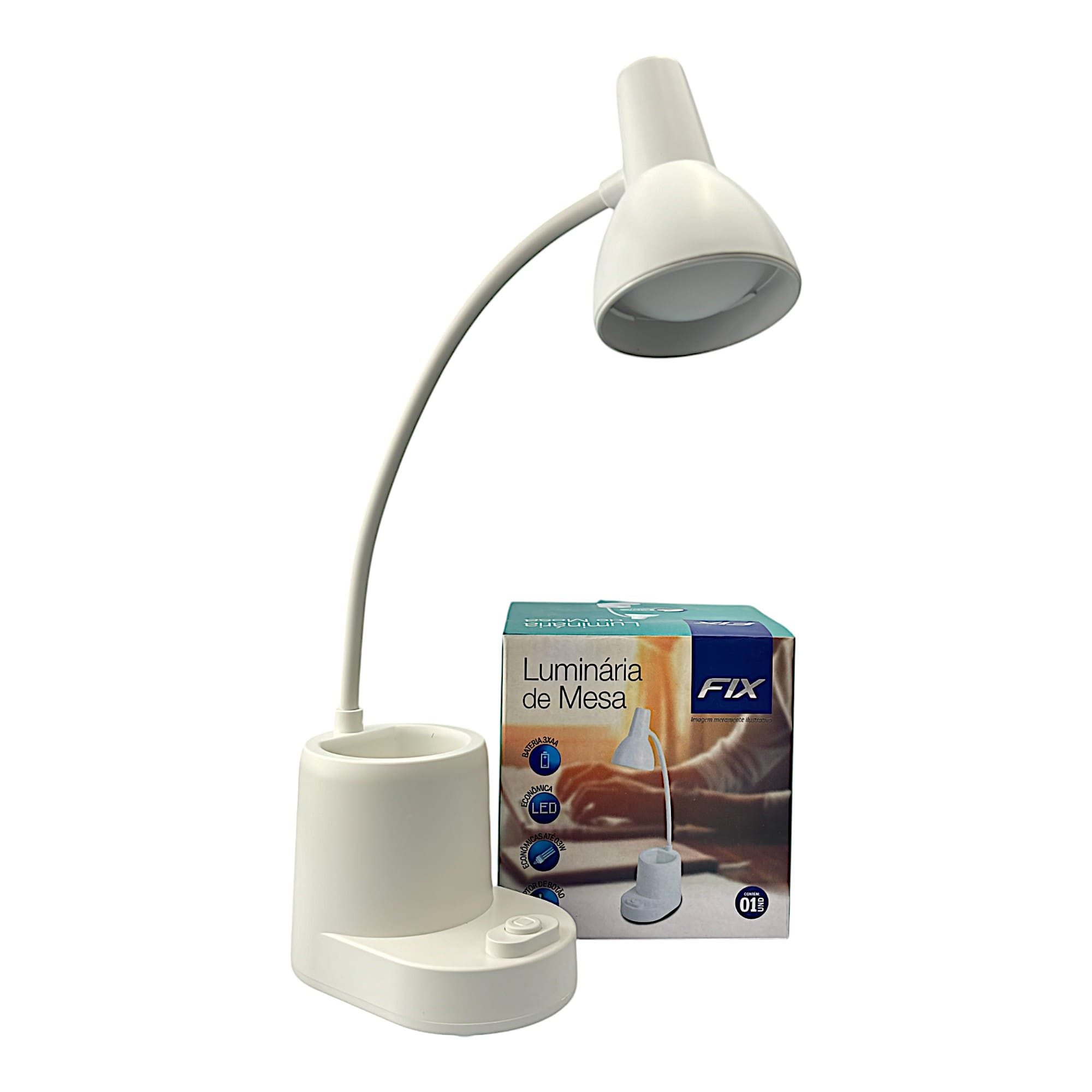 IMG_0473-Photoroom Luminária de Mesa Com Porta Caneta - Imagem 1