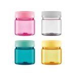 Mini Pote de Plástico Transparente Mix Cores 150ml - Indústria Bandeirantes