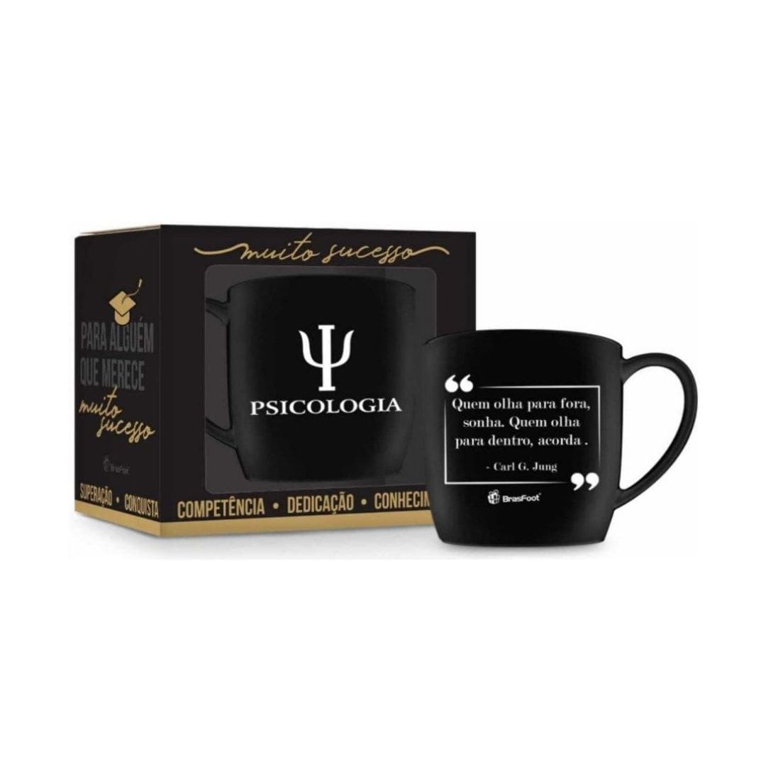 PRODUTOS - 2024-10-19T120232.816 Caneca/Xícara Cerâmica 360ml Cursos Psicologia - Brasfoot - Imagem 1