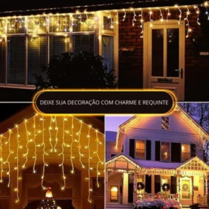 Led Decorativo Cascata 240 Lead's Branco Quente - Imagem 2