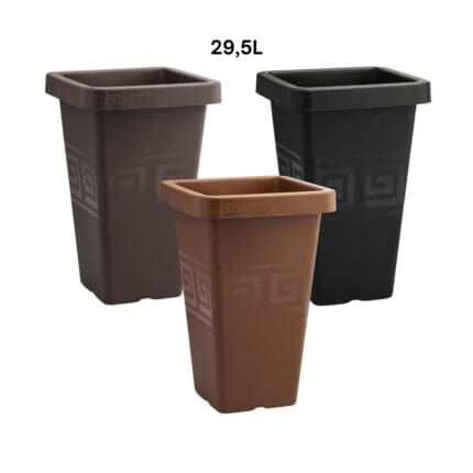 Vaso Grego Quadrado 29,5L - Plasmont
