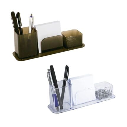 Porta Canetas/Clips/Lembretes Triplo 24x7x8cm - Dello