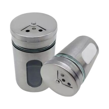 Porta Condimento de Vidro e Inox - Dolce Home