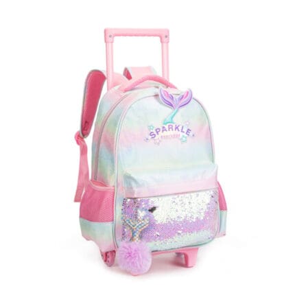Mochila de Rodinha Infantil Feminina Sparkle - Nova Rio