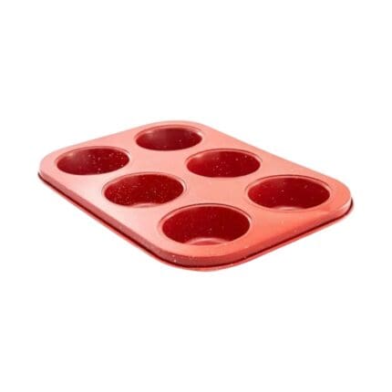 Forma Antiaderente para 6 Cupcakes Colorido Sortido - HUVI