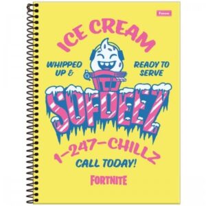 Caderno Universitário Fortnite 1 Matéria 80 Folhas - Foroni - Imagem 4